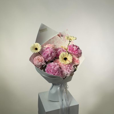 Pink Peony Rose Bouquet - 5 Stems